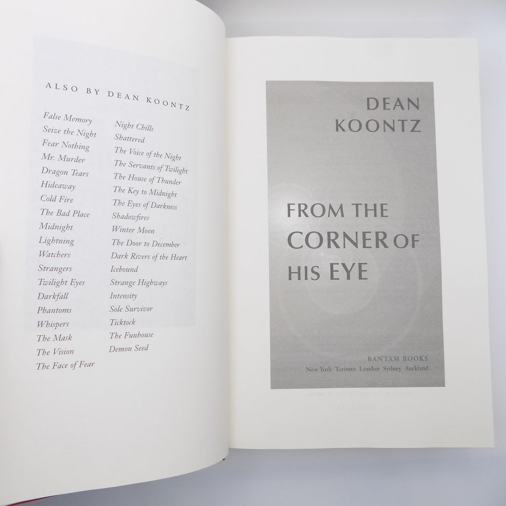 From the Corner of His Eye by Dean Koontz [ First Edition] Bantam Horror, 2000