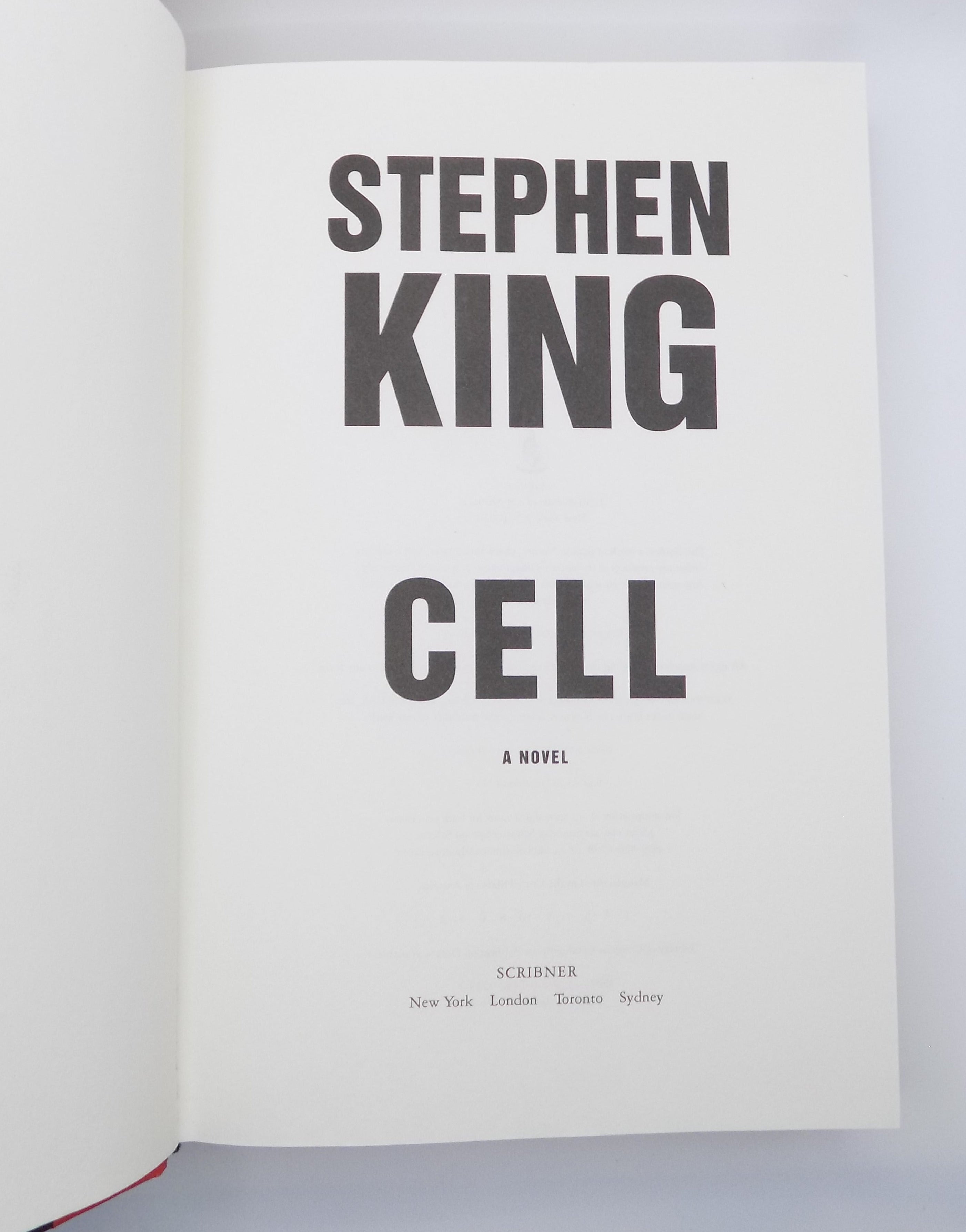 Cell by Stephen King [First Edition] · Scribner, 2006