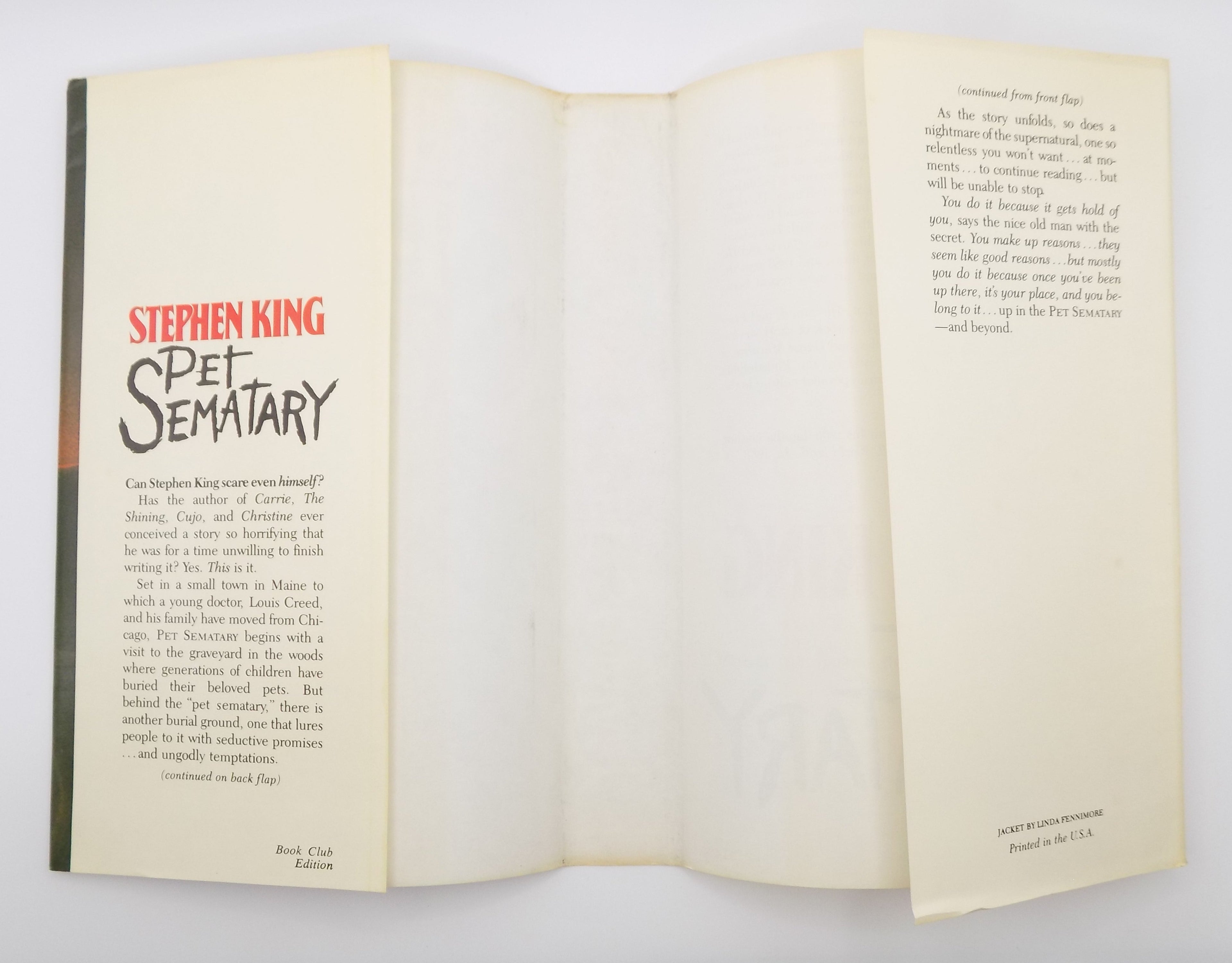 Pet Sematary by Stephen King [B.C.E.]  Doubleday, 1983