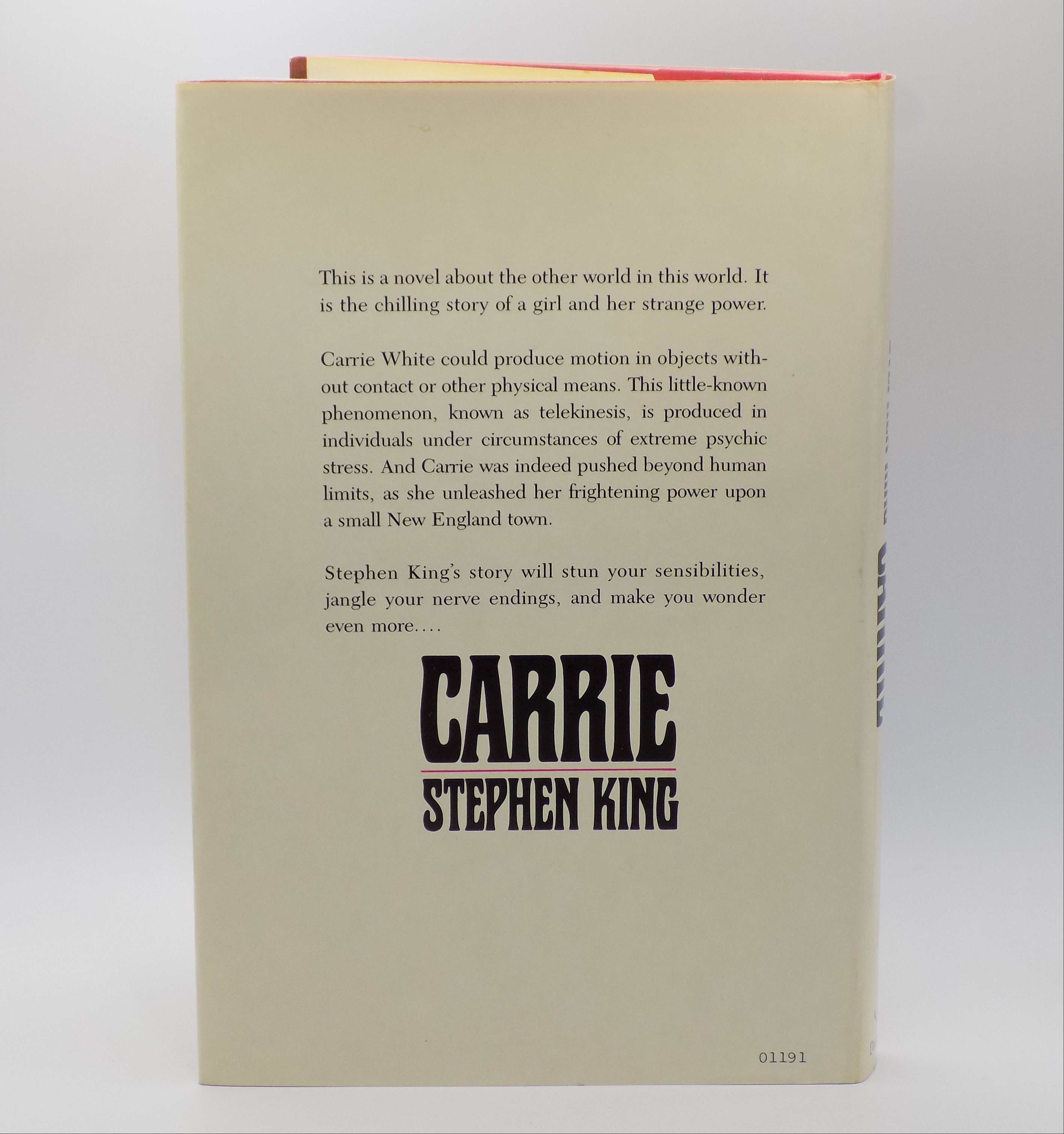 Carrie by Stephen King [B.C.E.] Doubleday, 1974