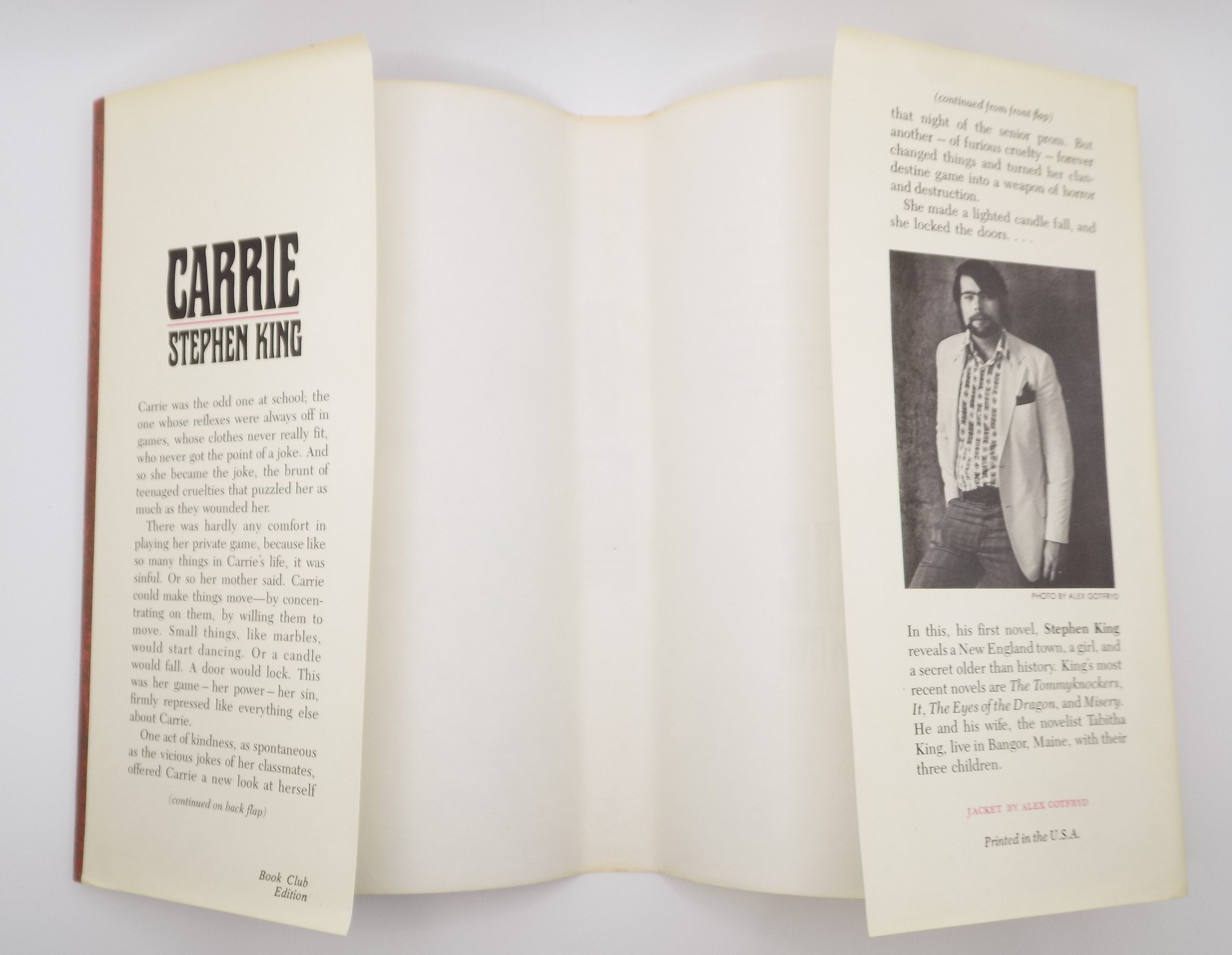 Carrie by Stephen King [B.C.E.] Doubleday, 1974