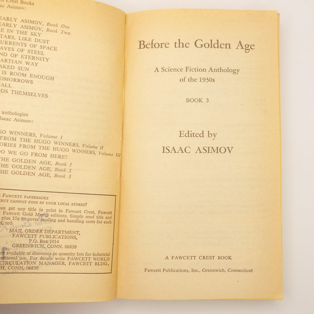 Before the Golden Age Book 3 by Isaac Asimov  [Fawcett Crest, 1975]
