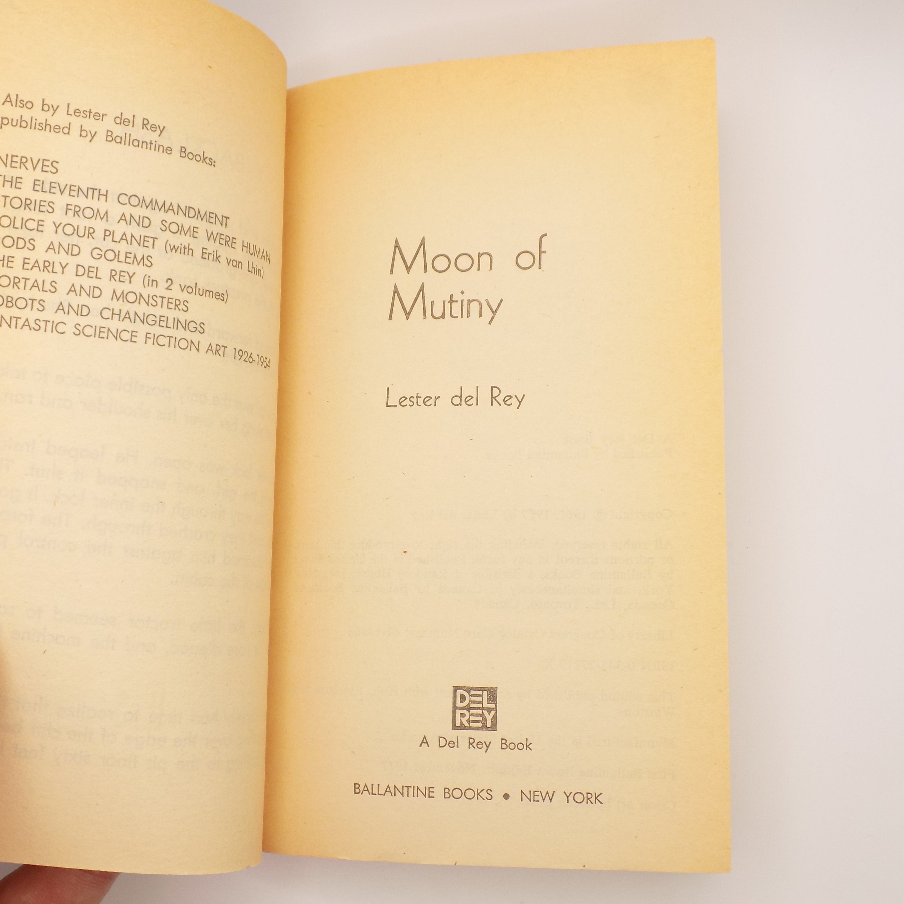 Moon of Mutiny by Lester Dey Rey [Del Rey, 1977]