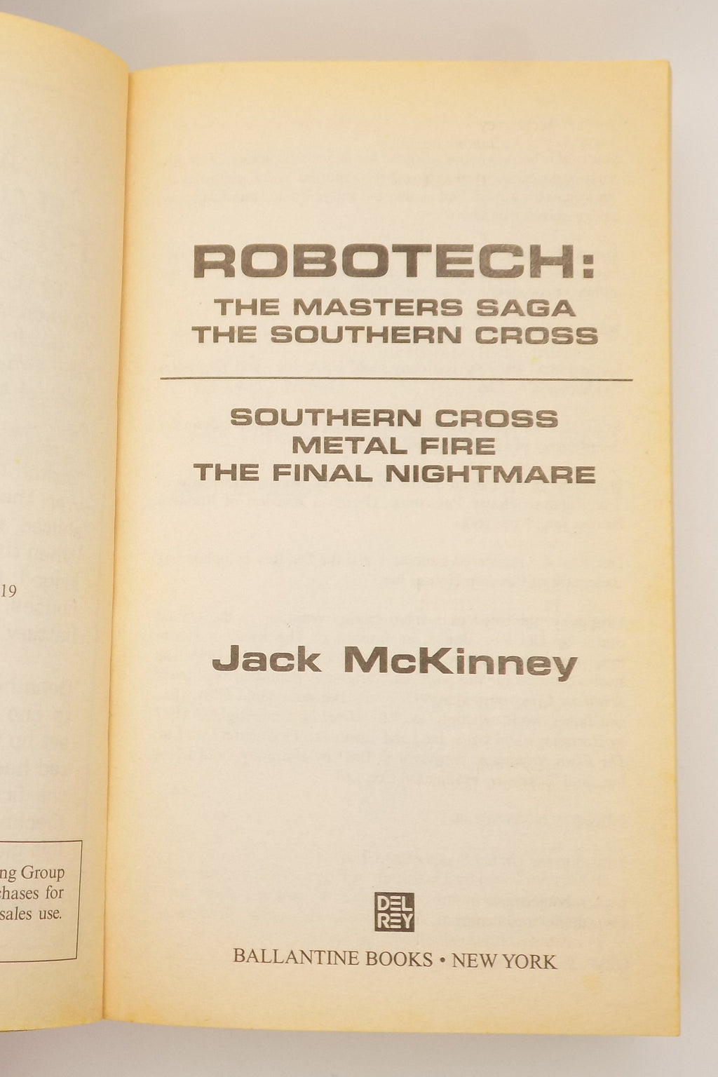 Robotech : The Masters Saga by Jack McKinney [Del-Rey, 2007]