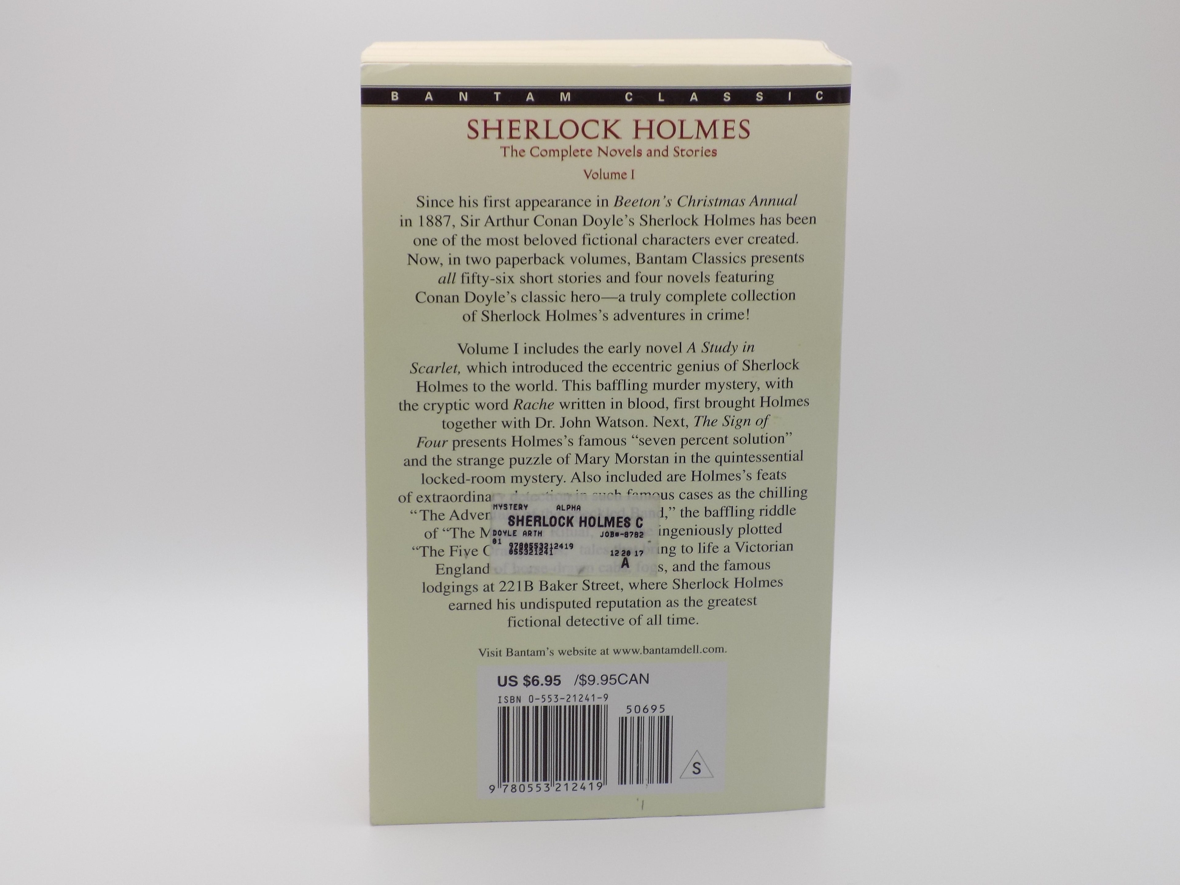 Sherlock Holmes The Complete Novels Volume 1 by Sir Arthur Conan Doyle [Bantam Classics , 2003]