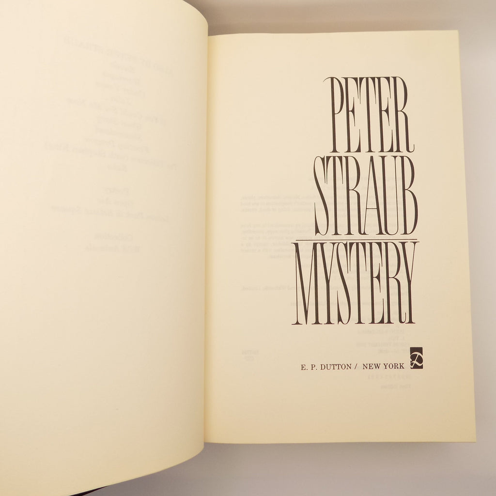 Mystery by Peter Straub [1st Edition]  E.P. Dutton, 1990