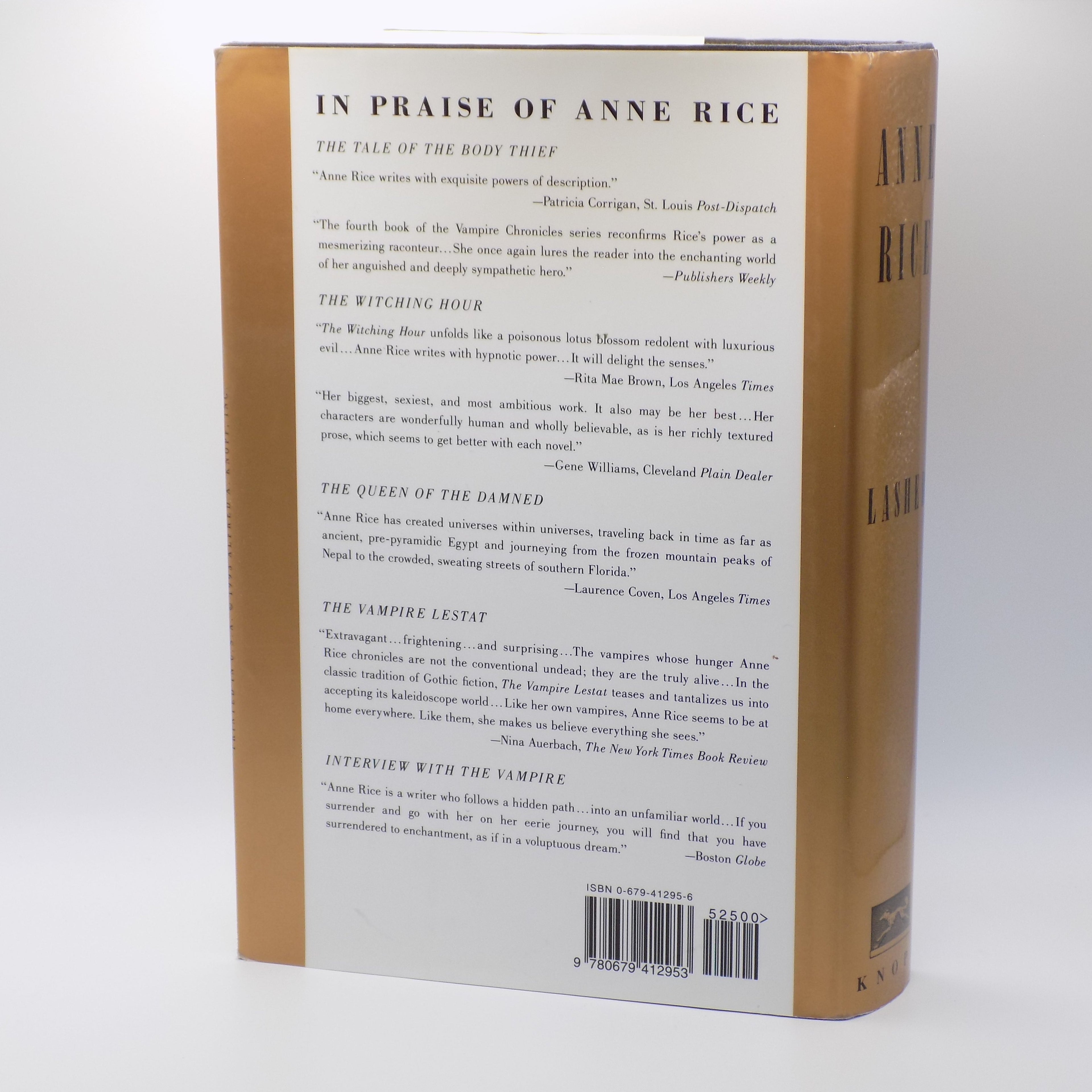 Lasher by Ann Rice [1st Edition]  Alfred A. Knopf, 1993
