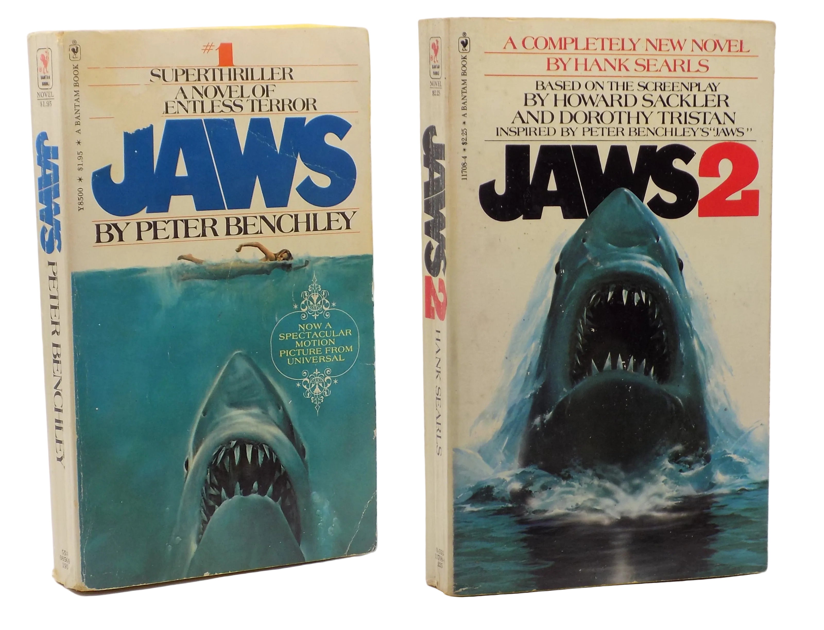 Jaws & Jaws 2 by Peter Benchley & Hank Searls [Paperbacks, Bantam]