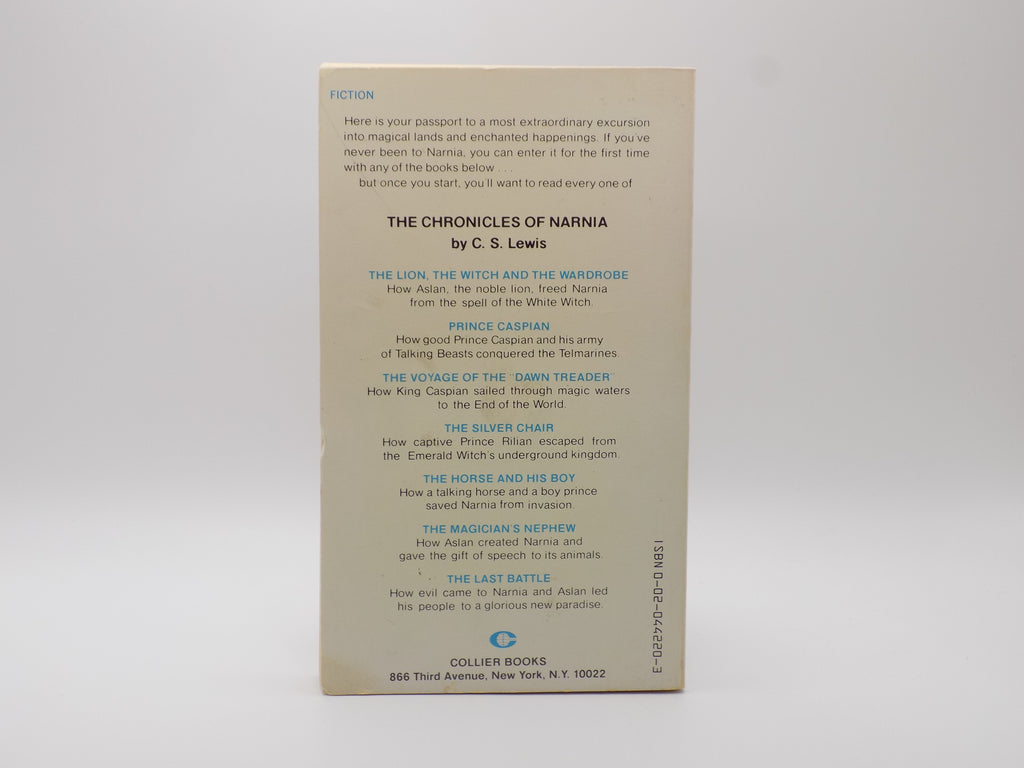 The Lion, The Witch and The Wardrobe by C.S. Lewis [Collier Books, 1970]