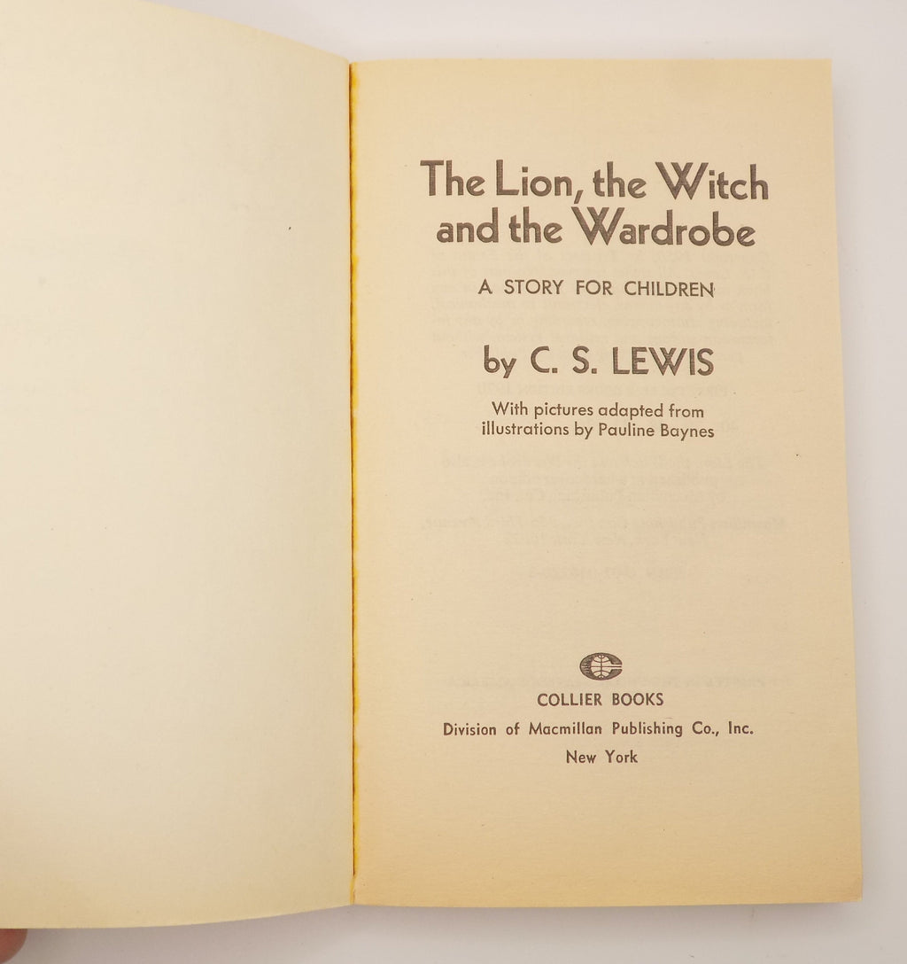 The Lion, The Witch and The Wardrobe by C.S. Lewis [Collier Books, 1970]