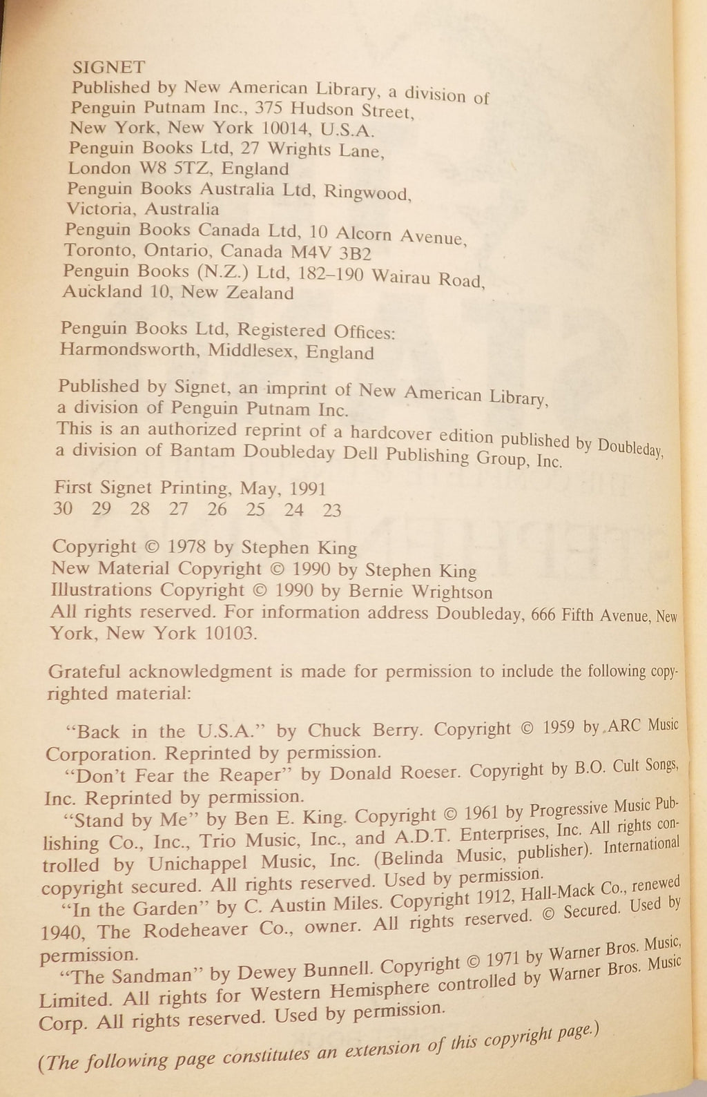 The Stand by Stephen King [Signet , 1991]