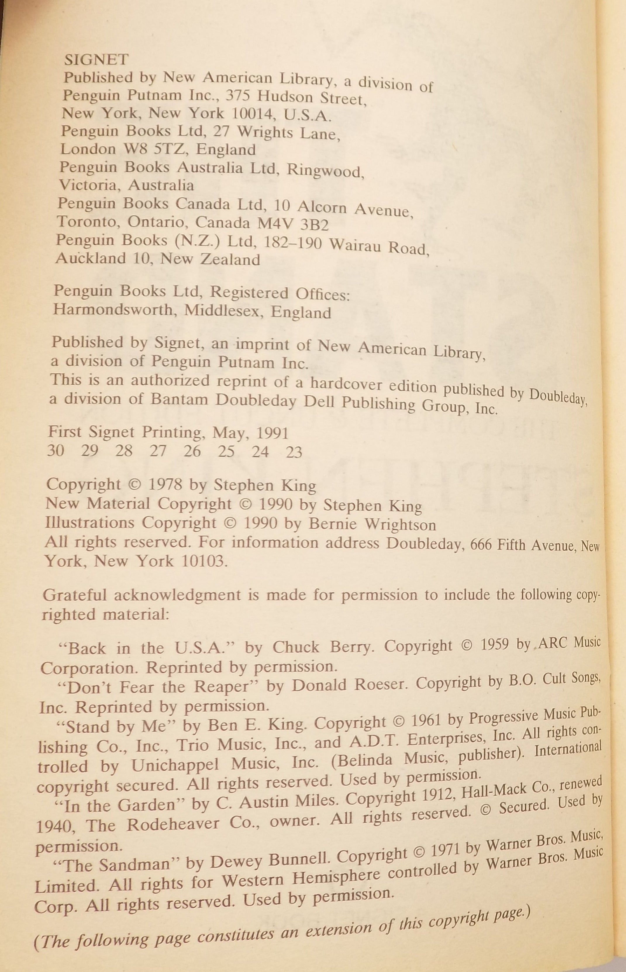 The Stand by Stephen King [Signet , 1991]