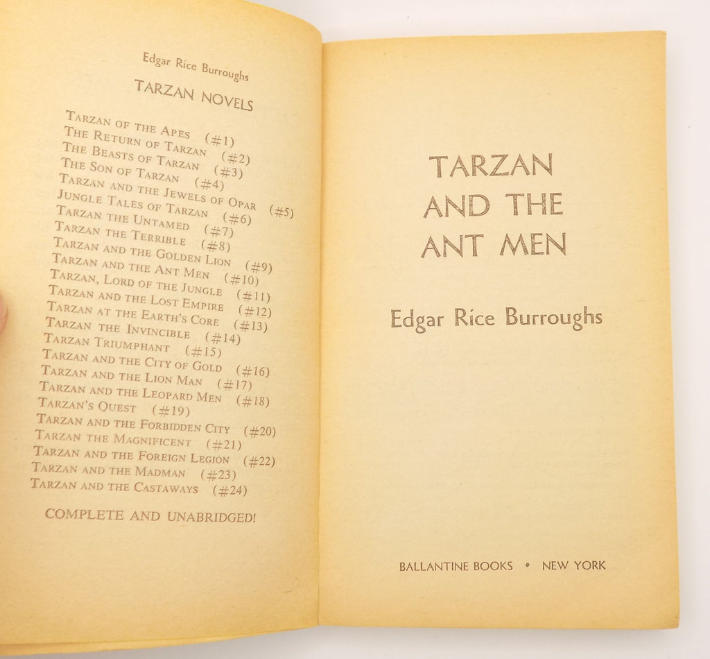 Tarzan and the Ant Men by Edgar Rice Burroughs [6th Printing,1973] ·  Ballantine Books