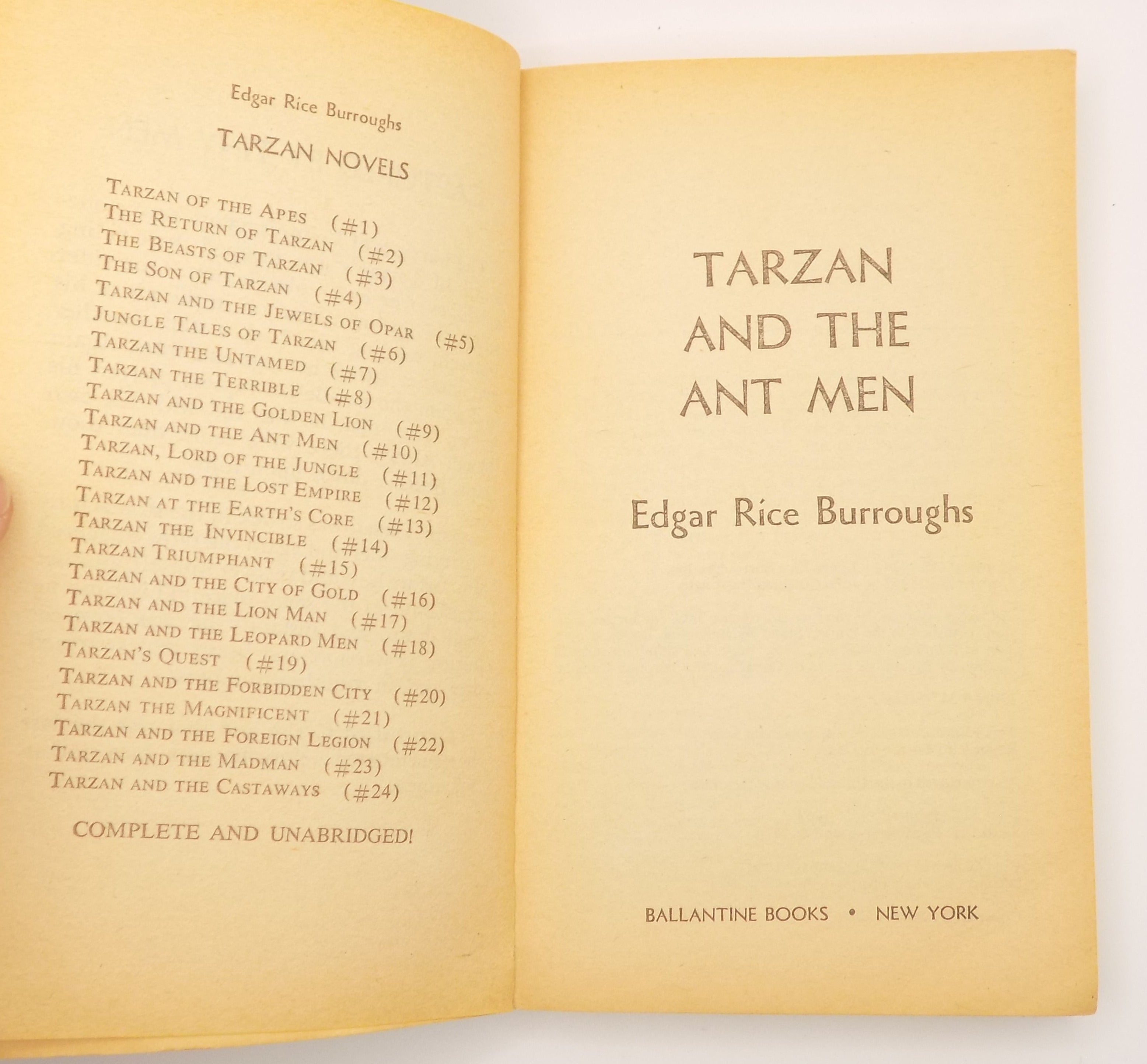 Tarzan and the Ant Men by Edgar Rice Burroughs [6th Printing,1973] ·  Ballantine Books
