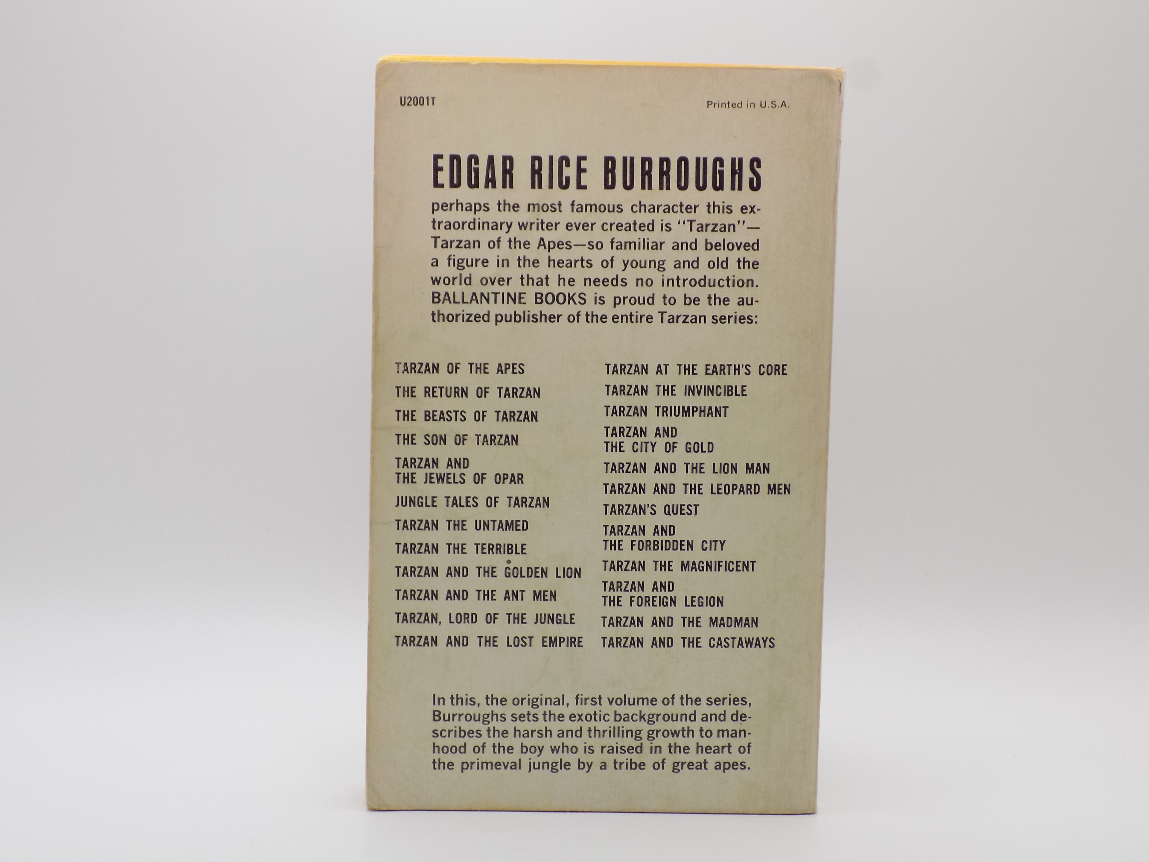 Tarzan of the Apes by Edgar Rice Burroughs [4th Printing]· Ballantine Books