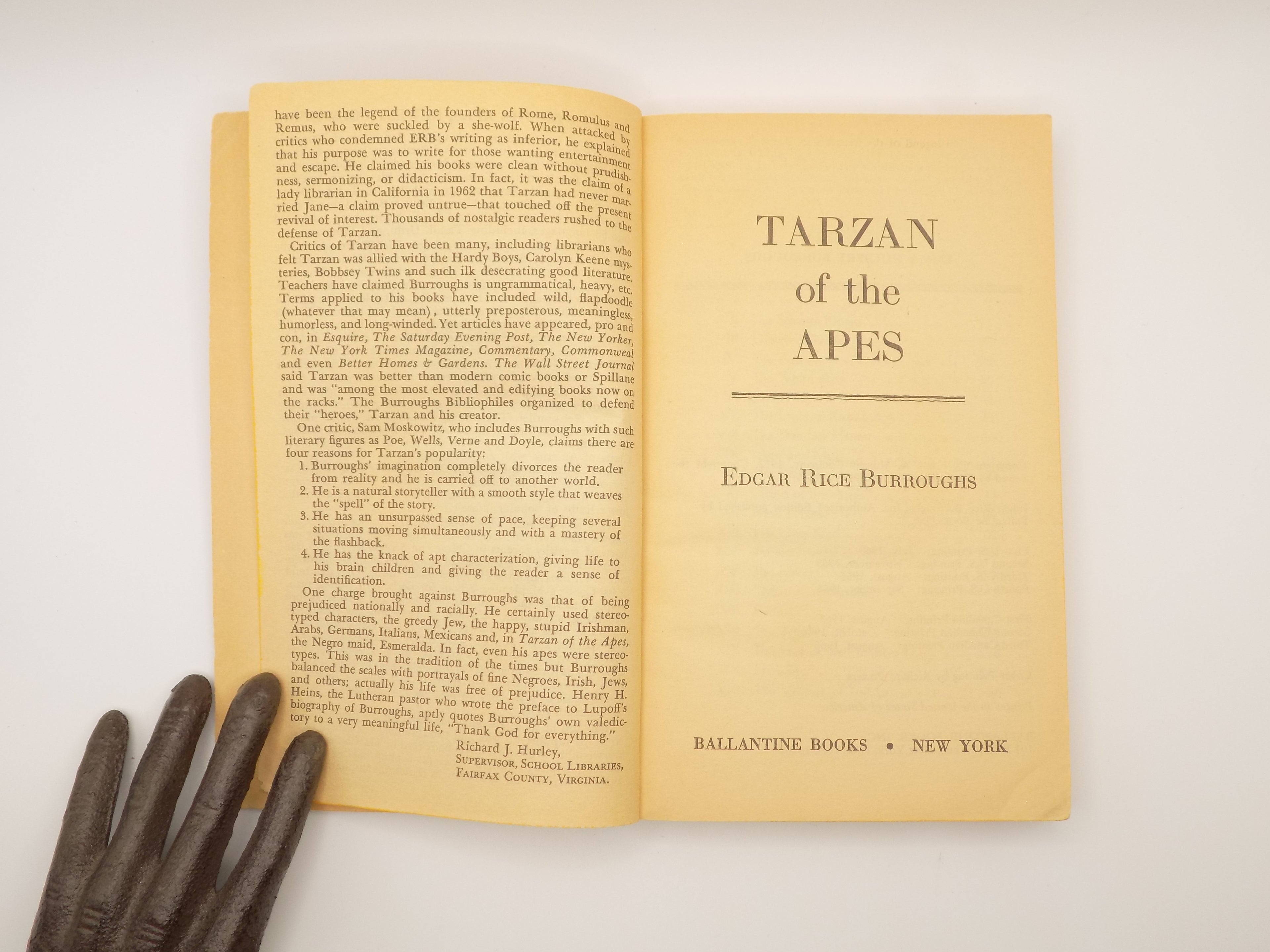 Tarzan of the Apes by Edgar Rice Burroughs [4th Printing]· Ballantine Books