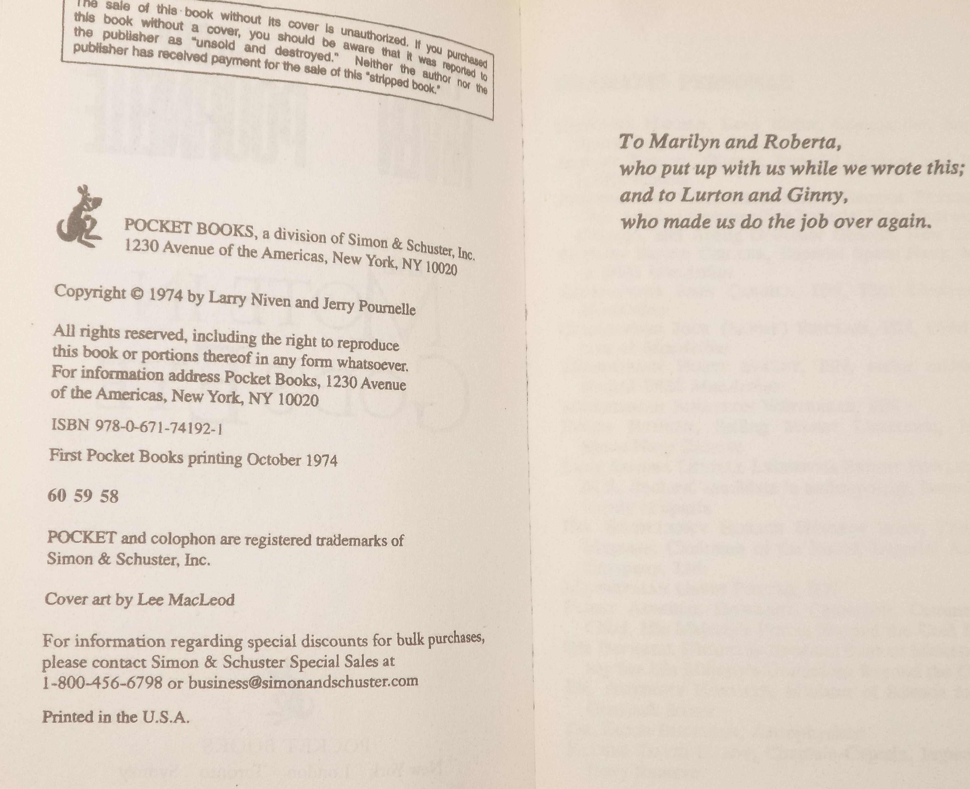 The Motes in God’s Eye by Larry Niven & Jerry Pournelle [Pocket Books]