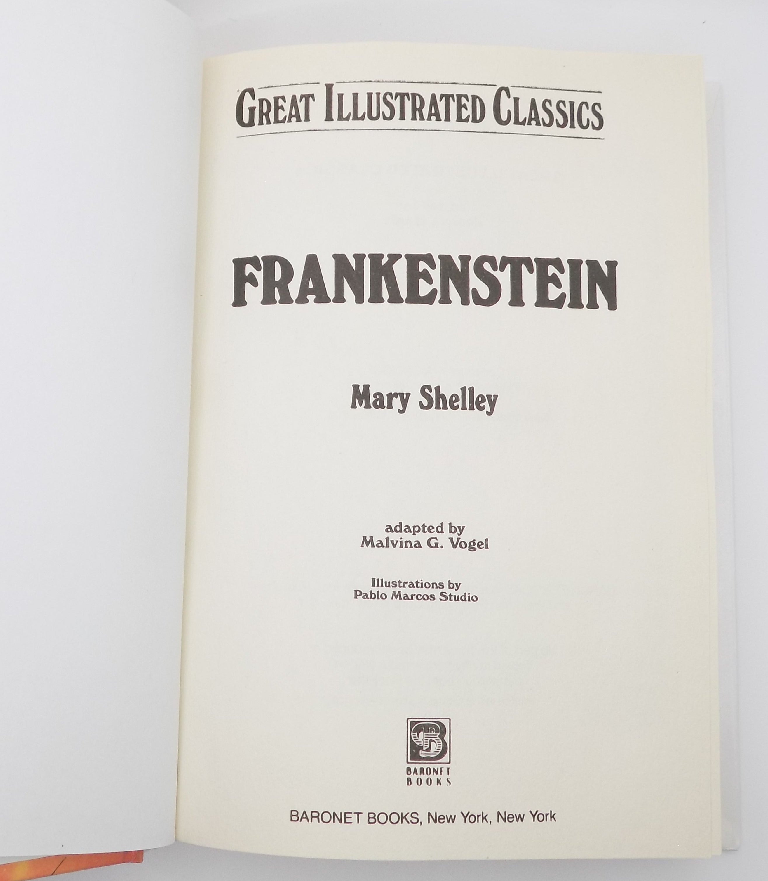 Frankenstein  by Mary Shelly [Great Illustrated Classics] Baronet Books, 1992