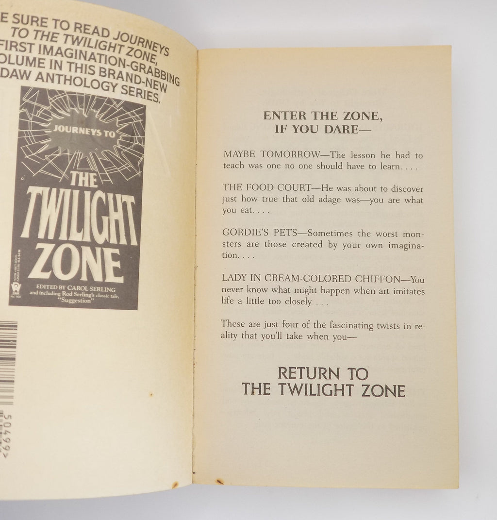 Return to the Twilight Zone by Carol Serling [1st DAW Printing, 1994]