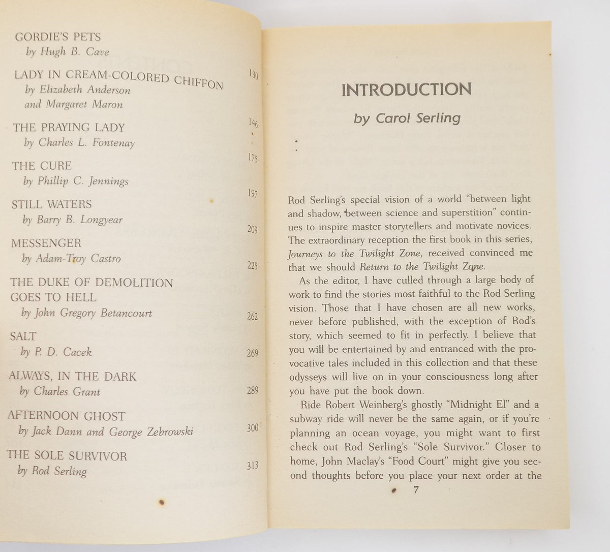 Return to the Twilight Zone by Carol Serling [1st DAW Printing, 1994]
