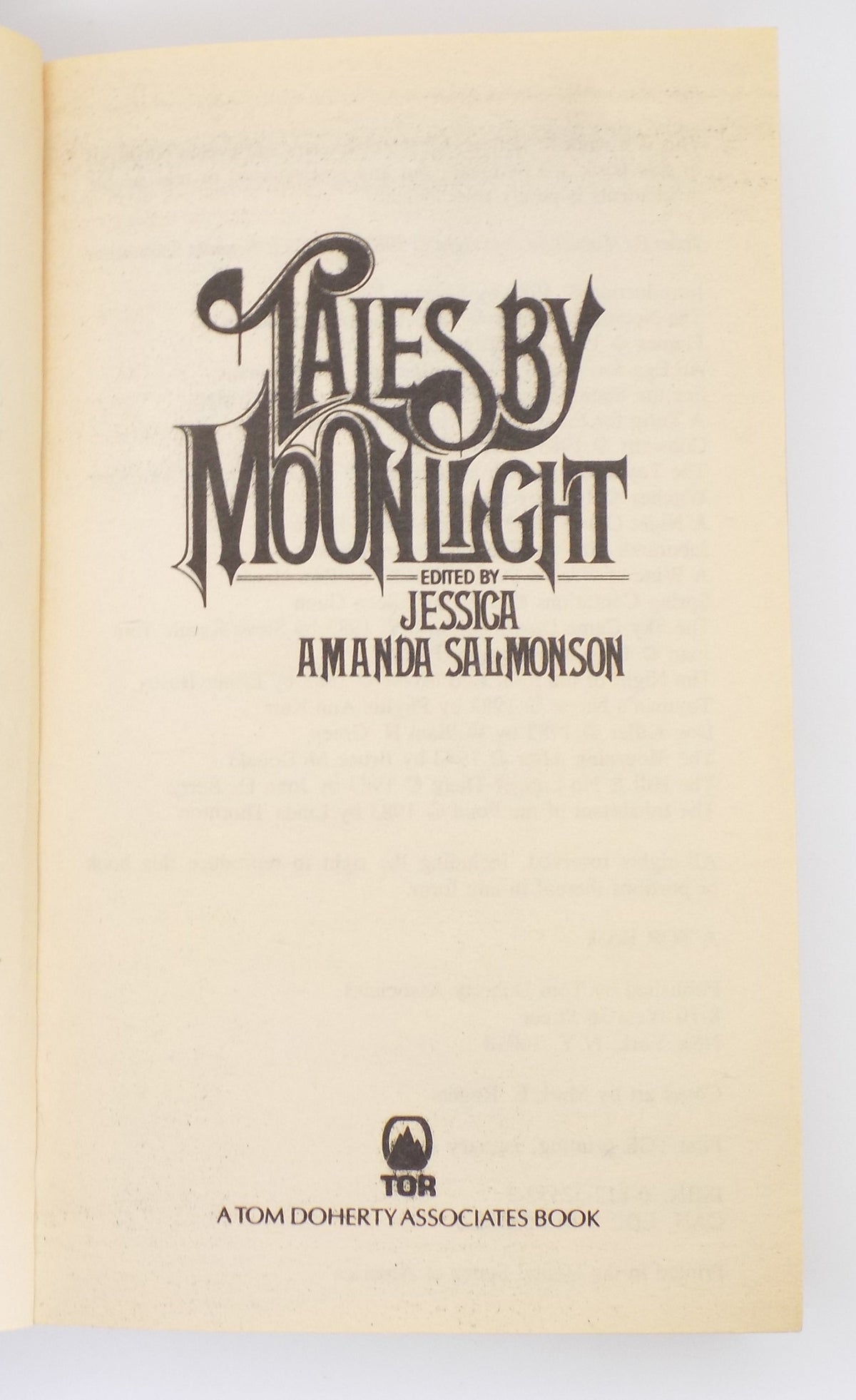 Tales by Moonlight by Jessica Amanda Salmonson [TOR Horror, 1985]