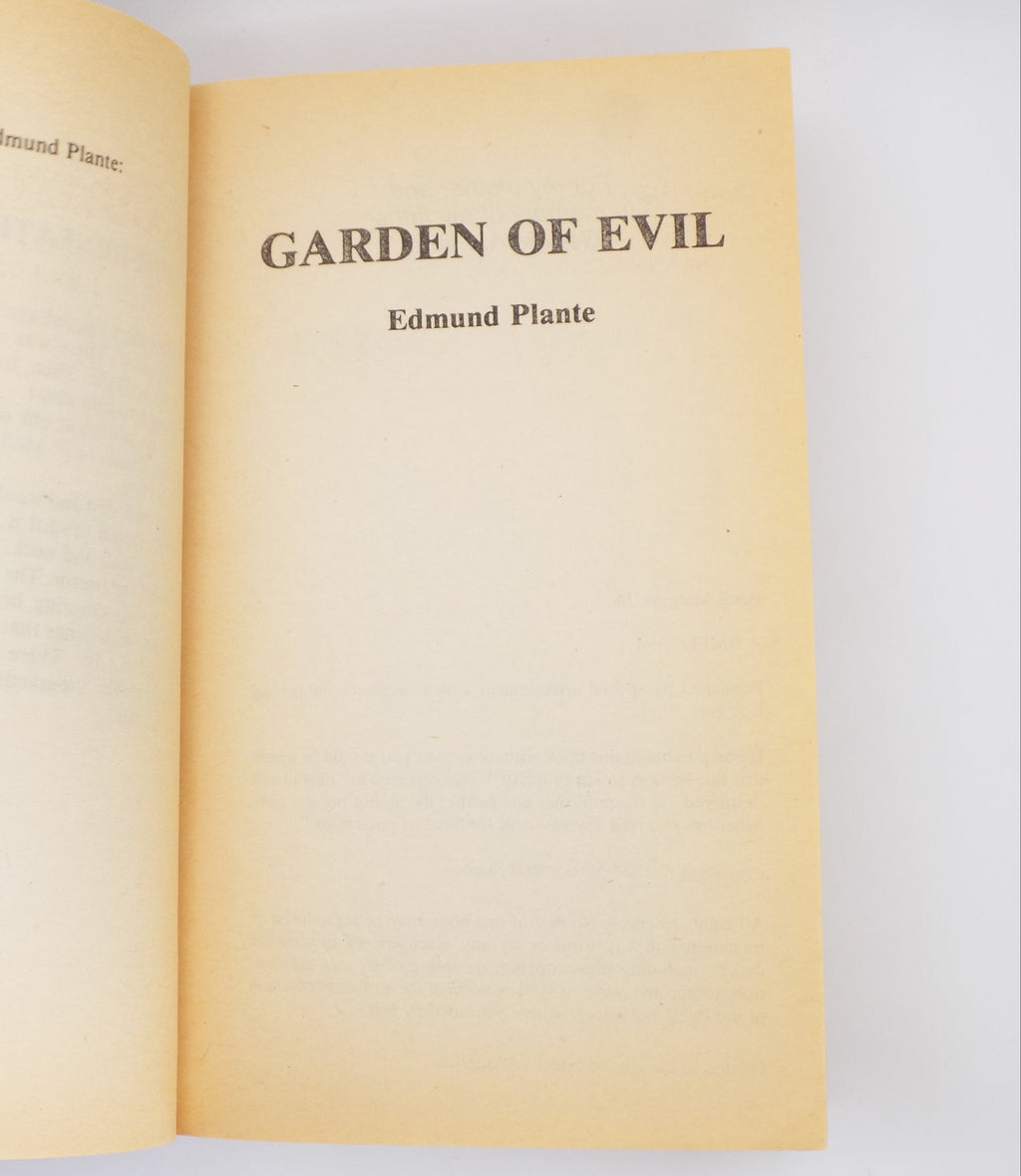 Garden of Evil  by Edmund Plante  [BMI, 1988] ·Paperbacks from Hell