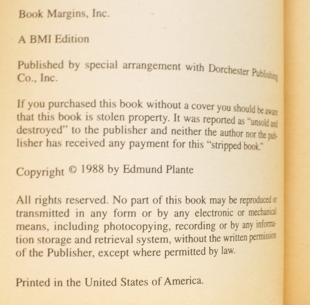 Garden of Evil  by Edmund Plante  [BMI, 1988] ·Paperbacks from Hell