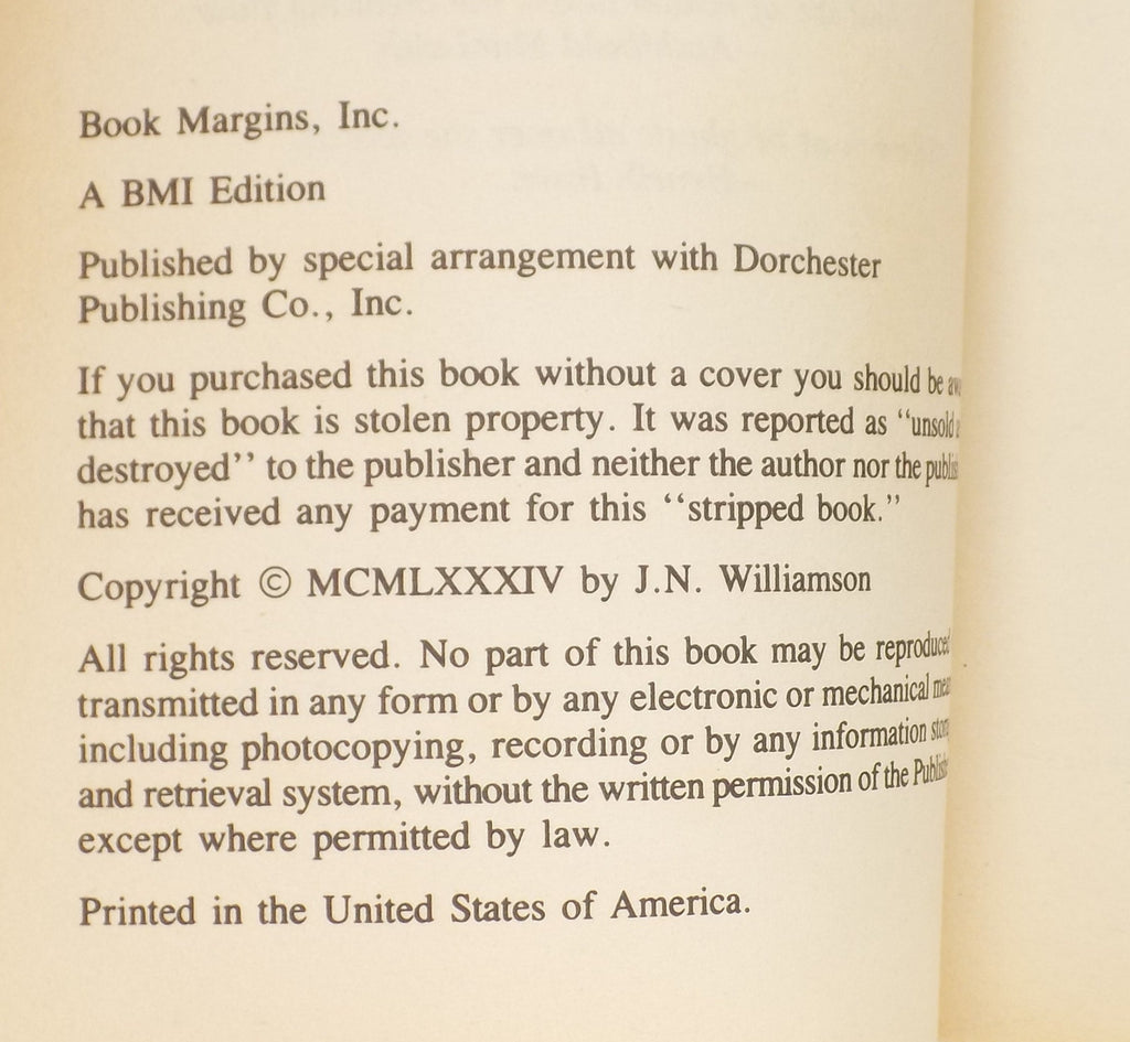 Ghost by J.N. Williamson [BMI, 1984]