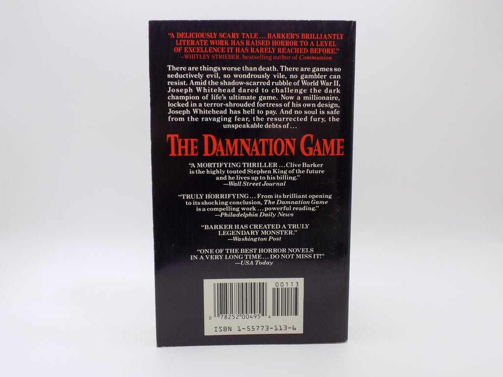The Damnation Game by Clive Barker [Charter Books, 1988]