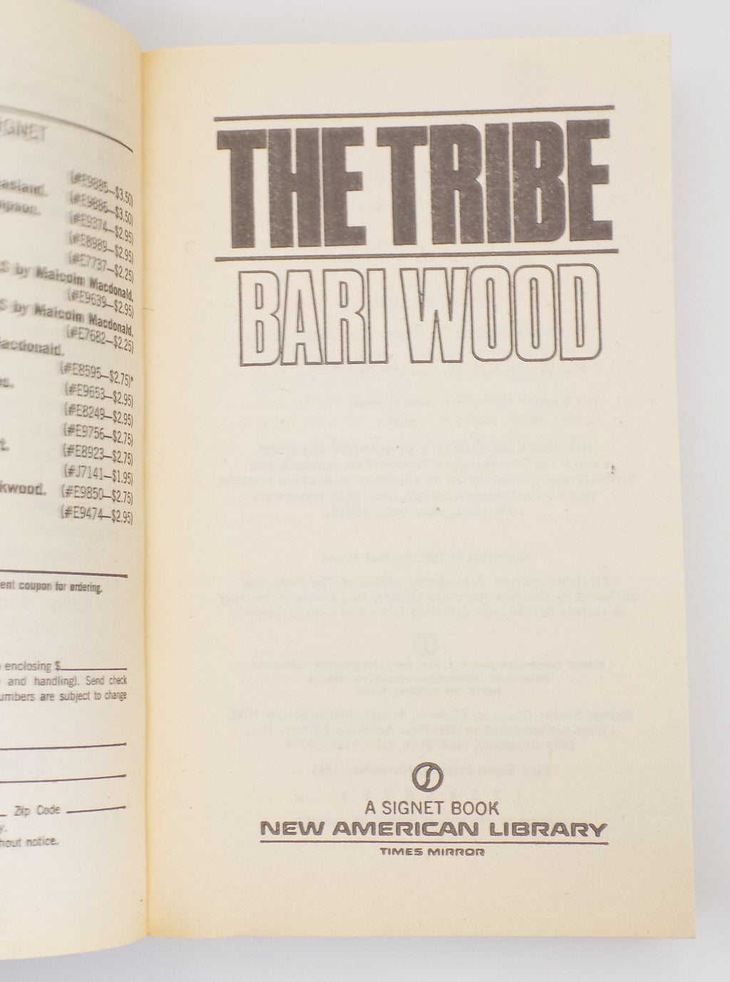 The Tribe by Bari Wood [Signet, 1981] · Paperbacks from Hell