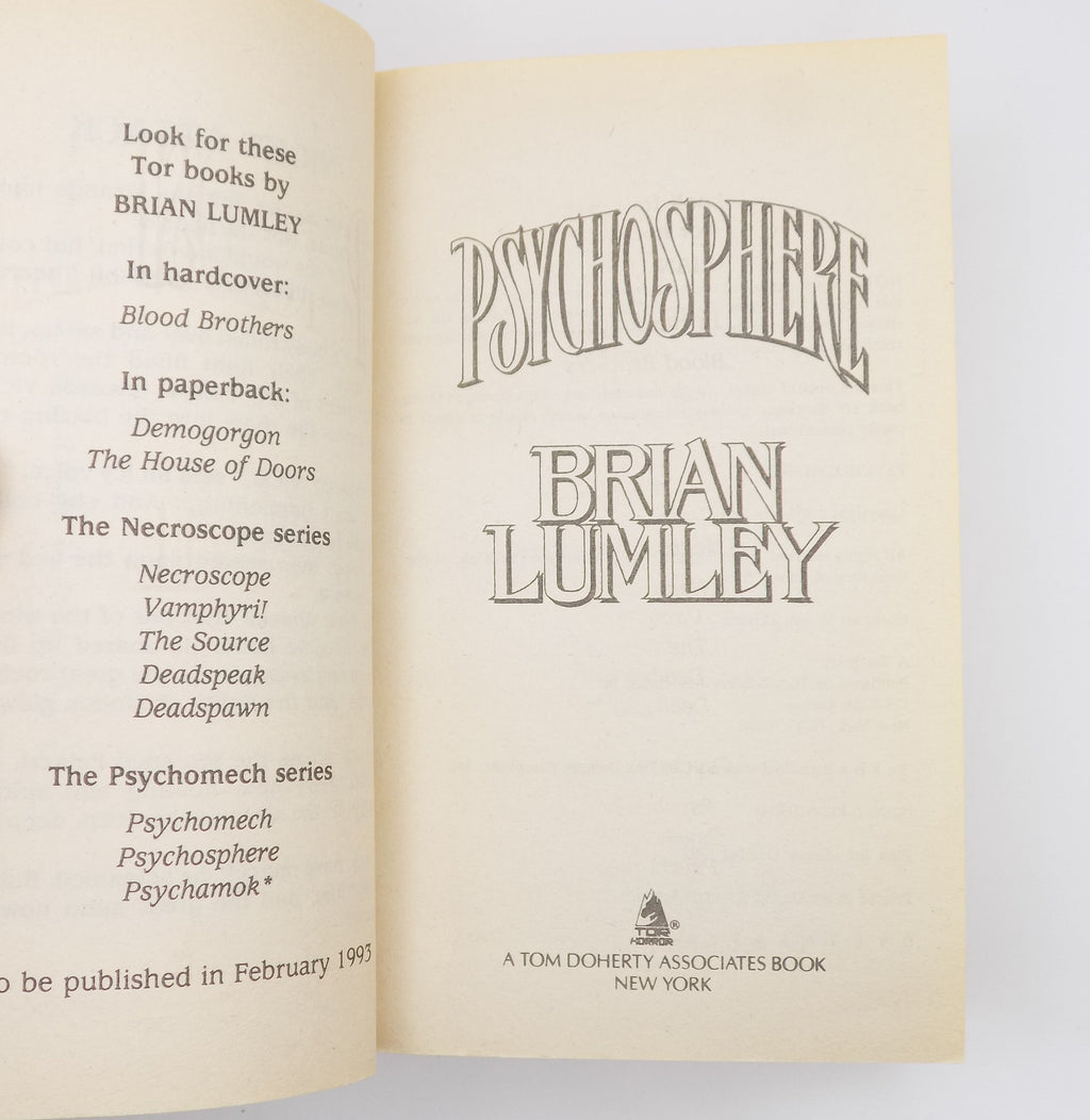 Psychosphere by Brian Lumley [1st Printing] ·TOR Horror, 1992