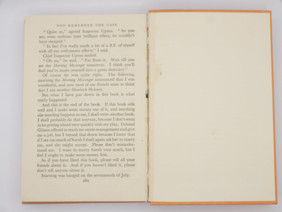 You Remember the Case by Tod Claymore [Hardcover, 1949] · Detective/Mystery Novel