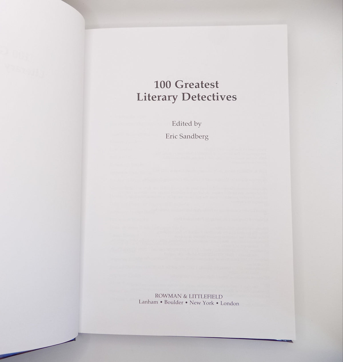 100 Greatest Literary Detectives by Eric Sandberg [Rowman & Littlefield, 2018]