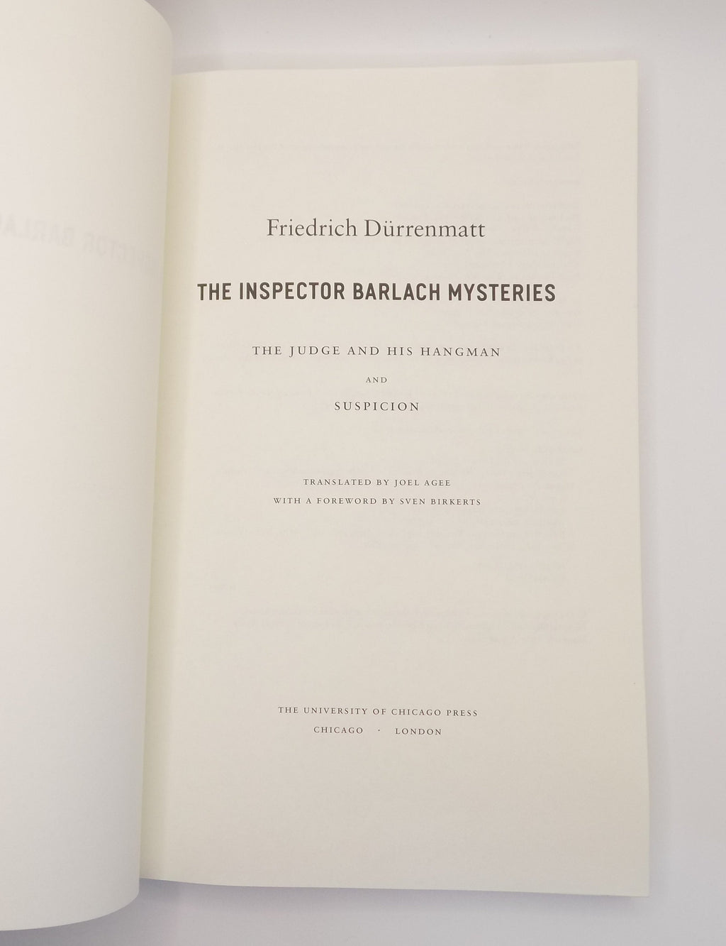 The Inspector Barlach Mysteries by Friedrich Dürrenmat
