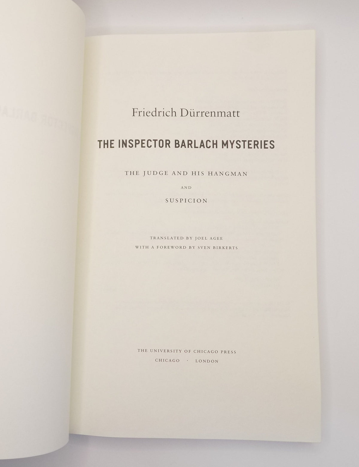 The Inspector Barlach Mysteries by Friedrich Dürrenmat