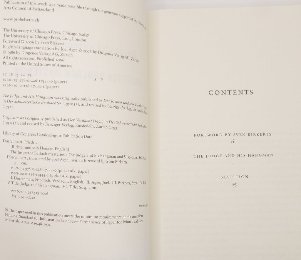 The Inspector Barlach Mysteries by Friedrich Dürrenmat