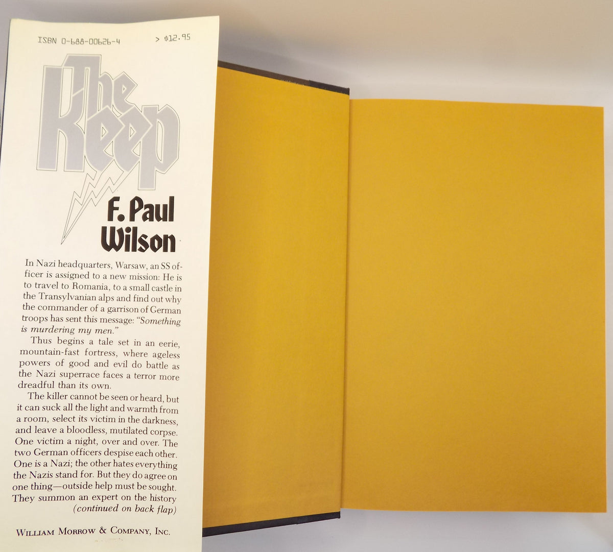 The Keep by F. Paul Wilson [1st Edition] William Morrow and Company, 1981