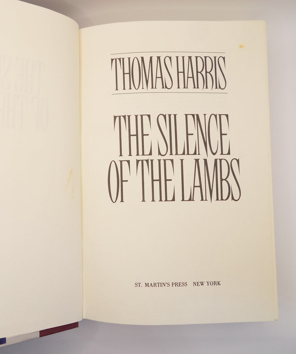 The Silence of the Lambs by Thomas Harris [Hardcover, 1988]