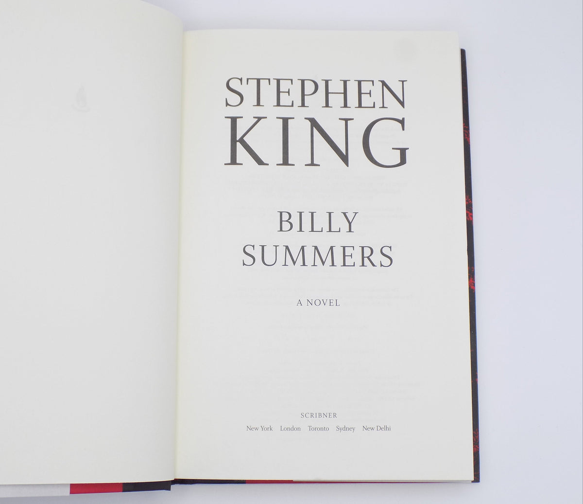 Billy Summers by Stephen King [First Edition] Scribner , 2021