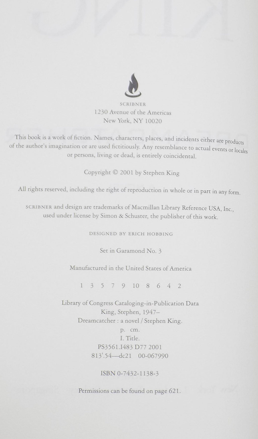 Dreamcatcher by Stephen King [1st Edition] · Scribner, 2001