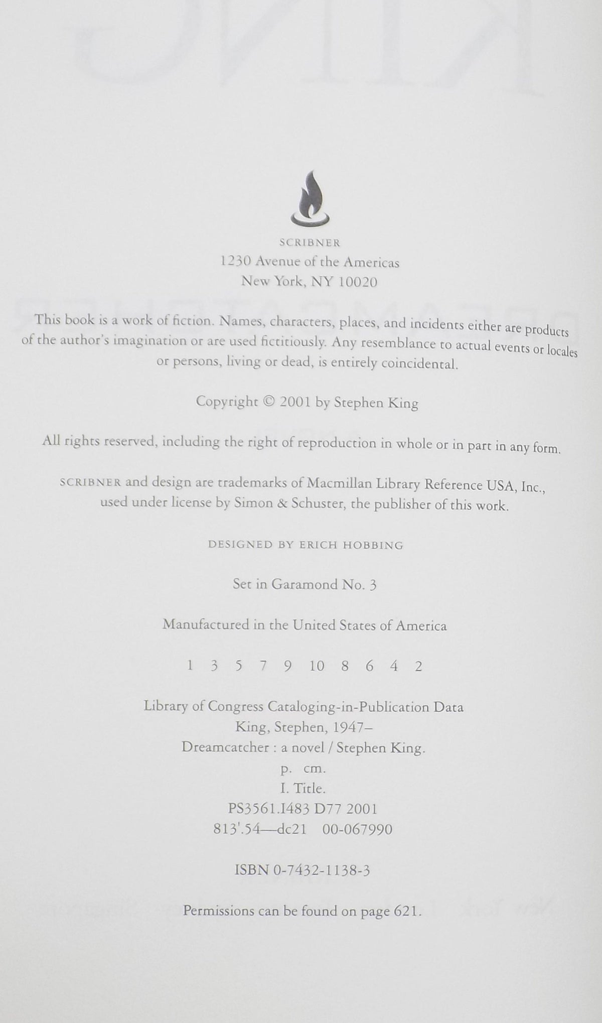 Dreamcatcher by Stephen King [1st Edition] · Scribner, 2001